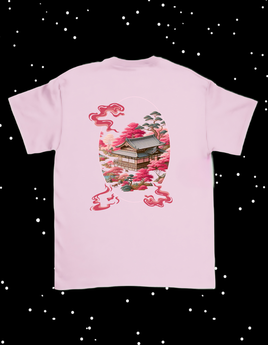 LIGHT PINK JAPANESE THEME T-SHIRT